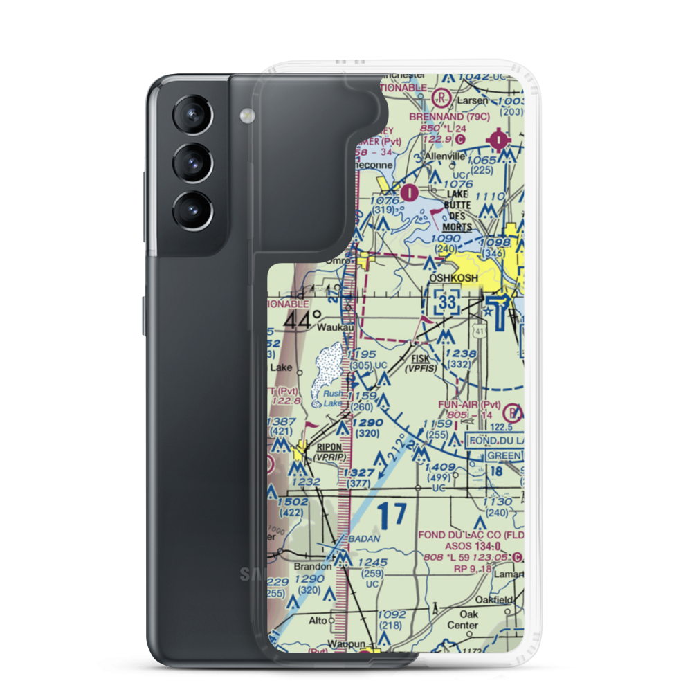 Williams Airport (1WI1) VFR Sectional Samsung Case Samsung Galaxy S21 model shown