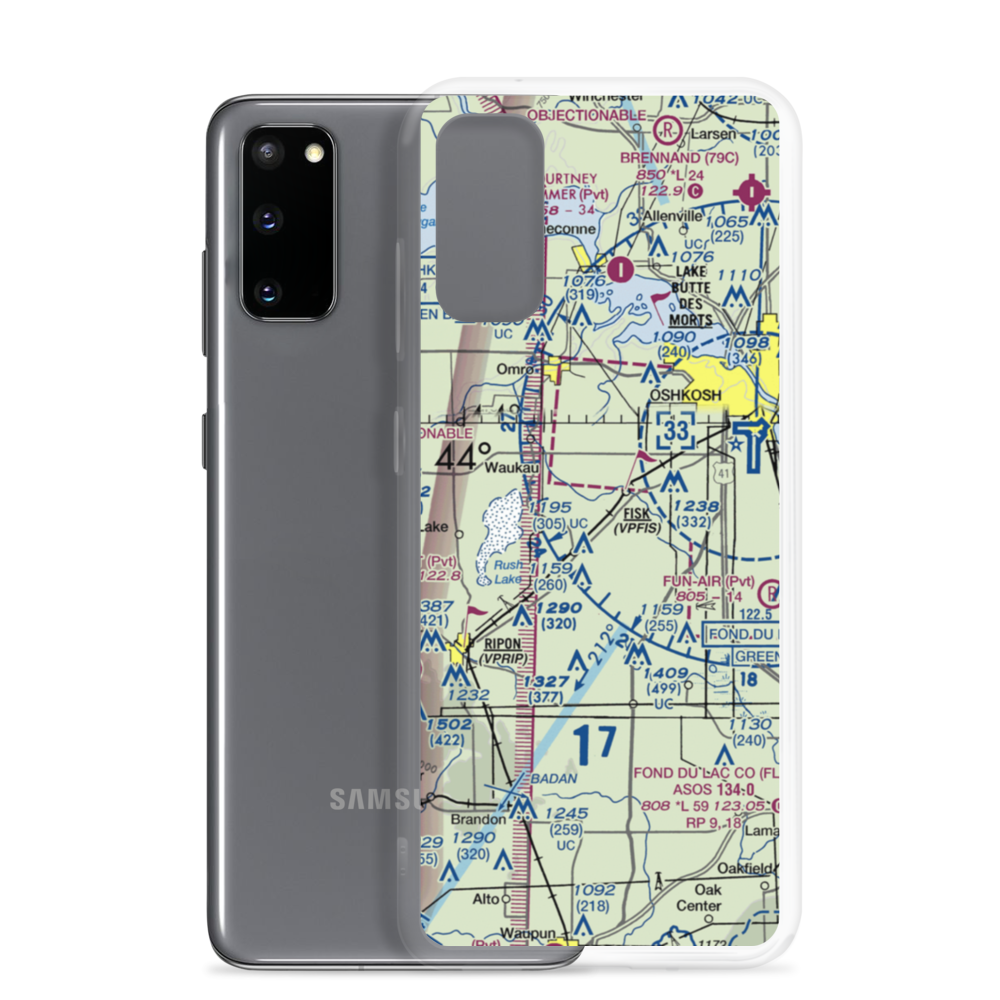 Williams Airport (1WI1) VFR Sectional Samsung Case Samsung Galaxy S20 model shown