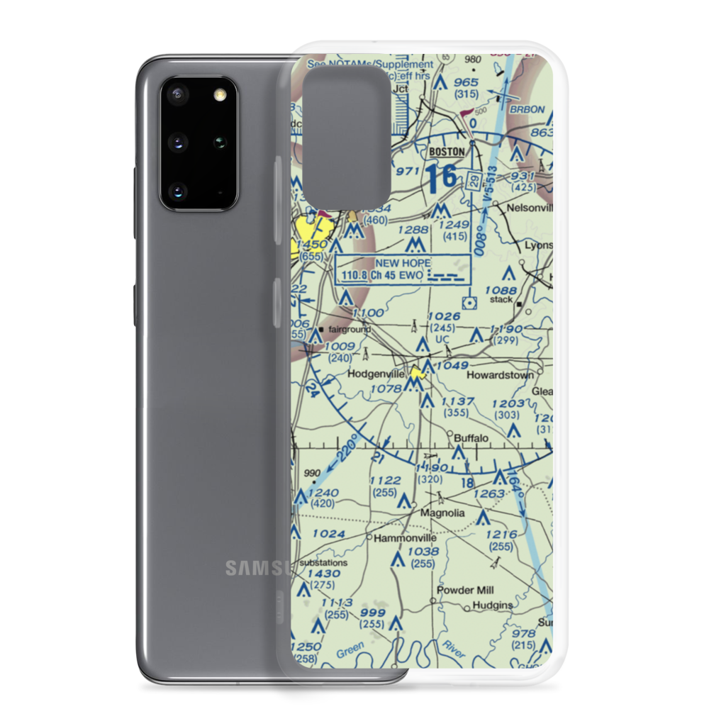 Williams Airport (90KY) VFR Sectional Samsung Case Samsung Galaxy S20 Plus model shown