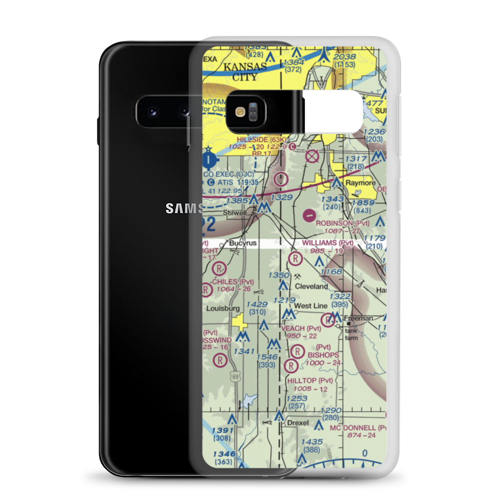 Williams Airport (MO98) VFR Sectional Samsung Case Samsung Galaxy S10 model shown