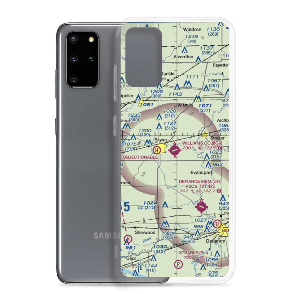Williams County Airport (0G6) VFR Sectional Samsung Case Samsung Galaxy S20 Plus model shown