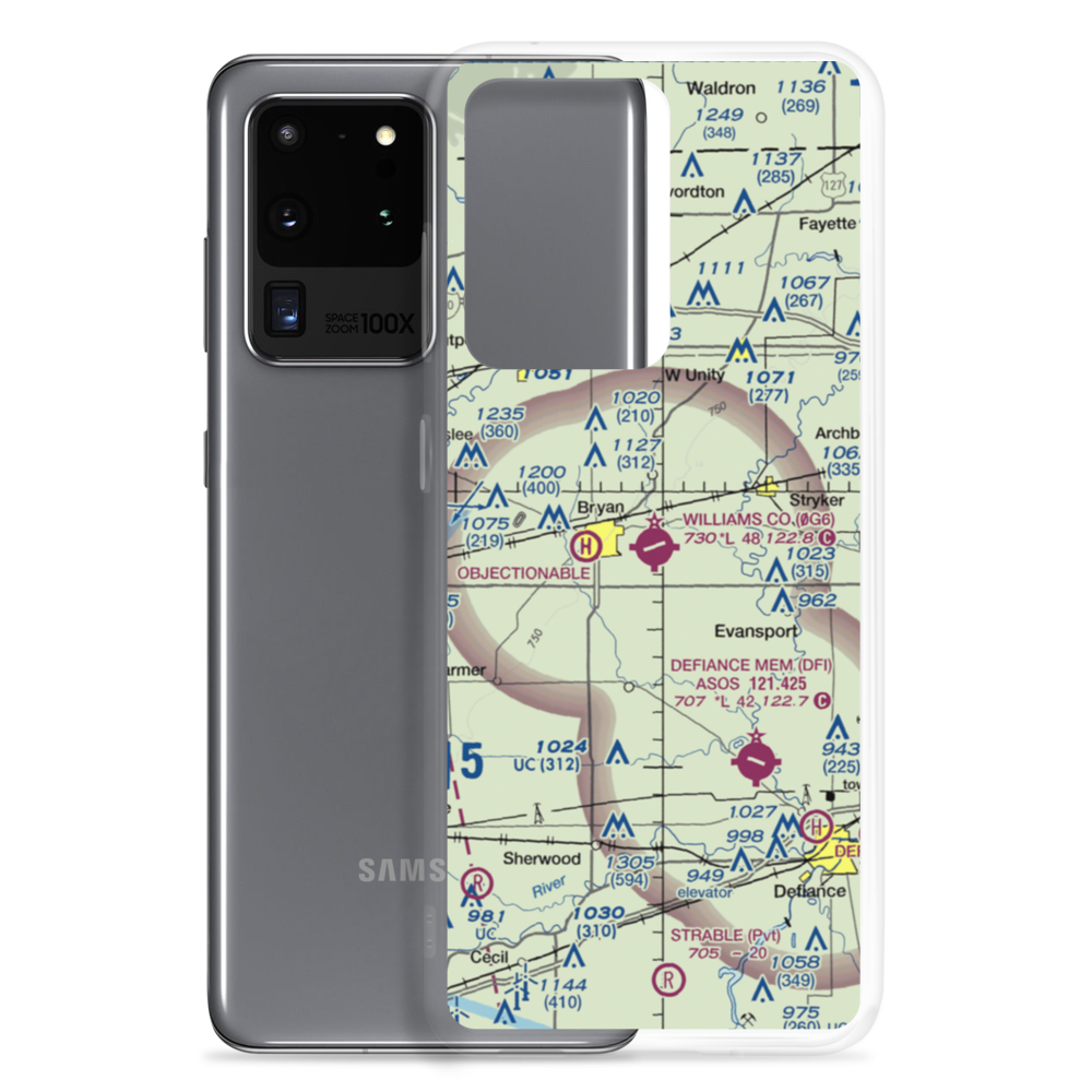 Williams County Airport (0G6) VFR Sectional Samsung Case Samsung Galaxy S20 Ultra model shown