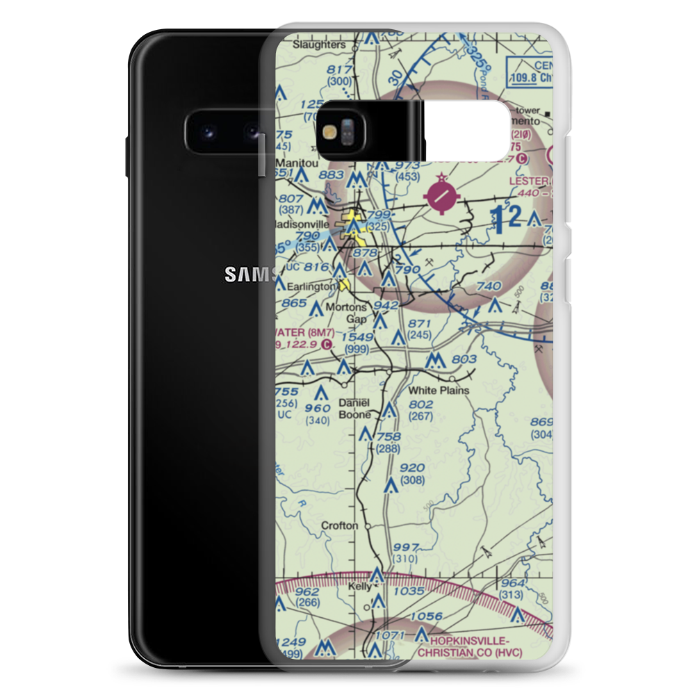 Williams Farm Airport (24KY) VFR Sectional Samsung Case Samsung Galaxy S10+ model shown