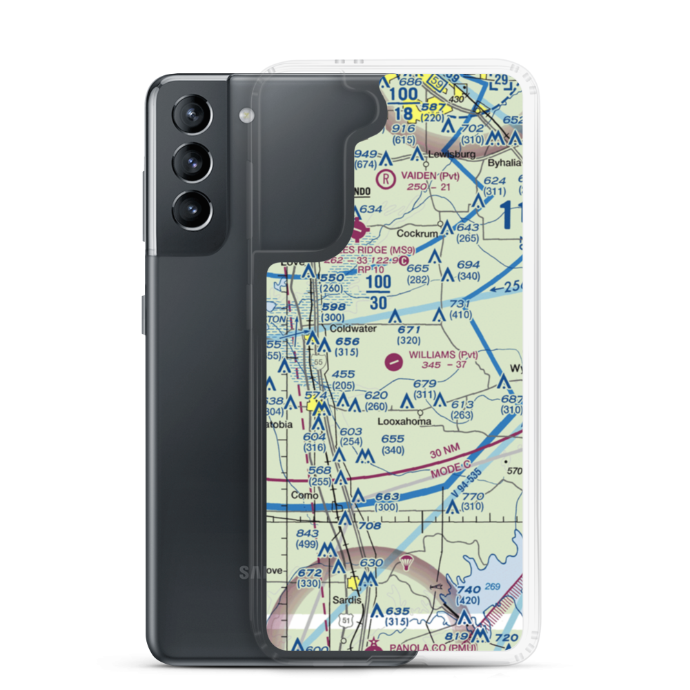 Williams Field (08MS) VFR Sectional Samsung Case Samsung Galaxy S21 model shown