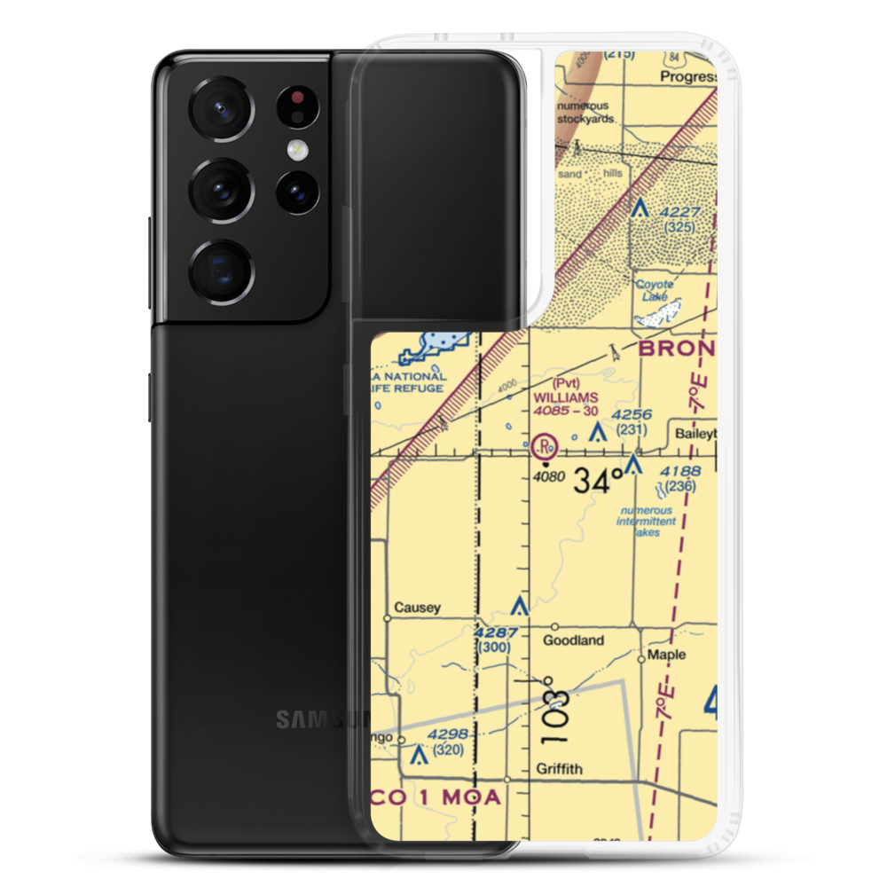 Williams Field (TX99) VFR Sectional Samsung Case Samsung Galaxy S21 Ultra model shown