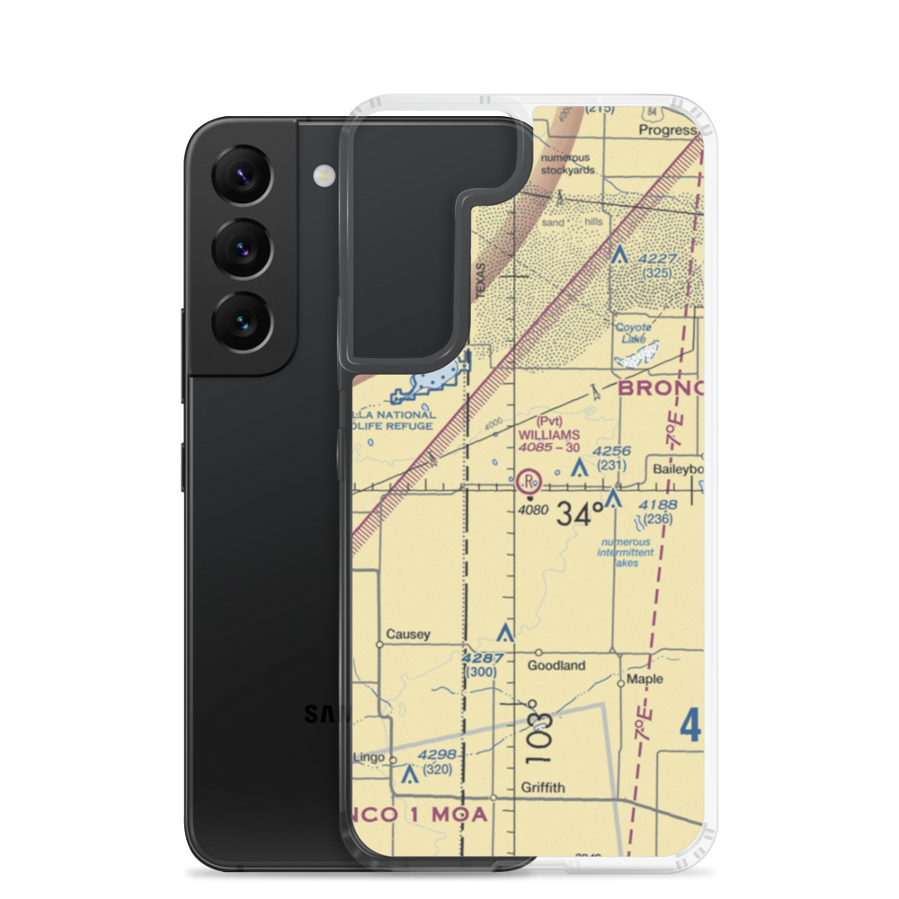Williams Field (TX99) VFR Sectional Samsung Case Samsung Galaxy S22 model shown