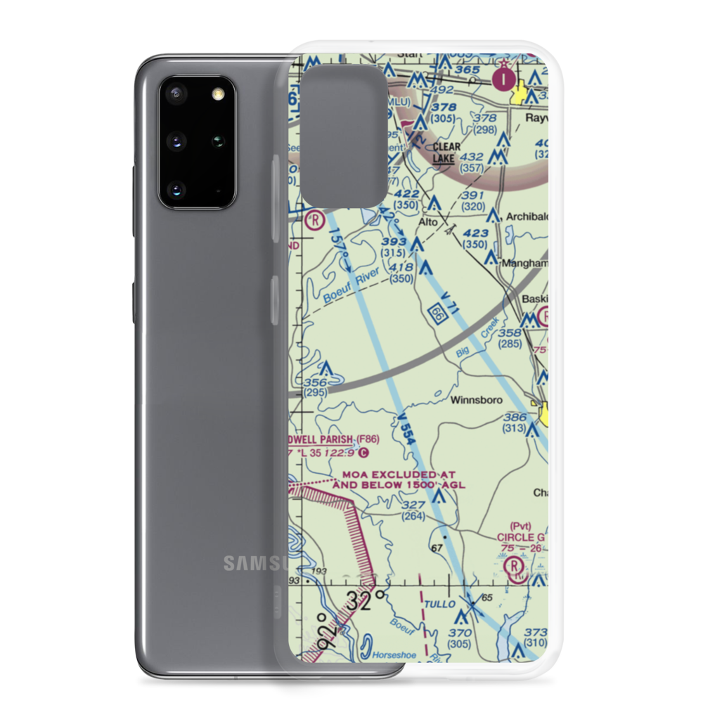 Williams Flying Service Airport (6LA6) VFR Sectional Samsung Case Samsung Galaxy S20 Plus model shown