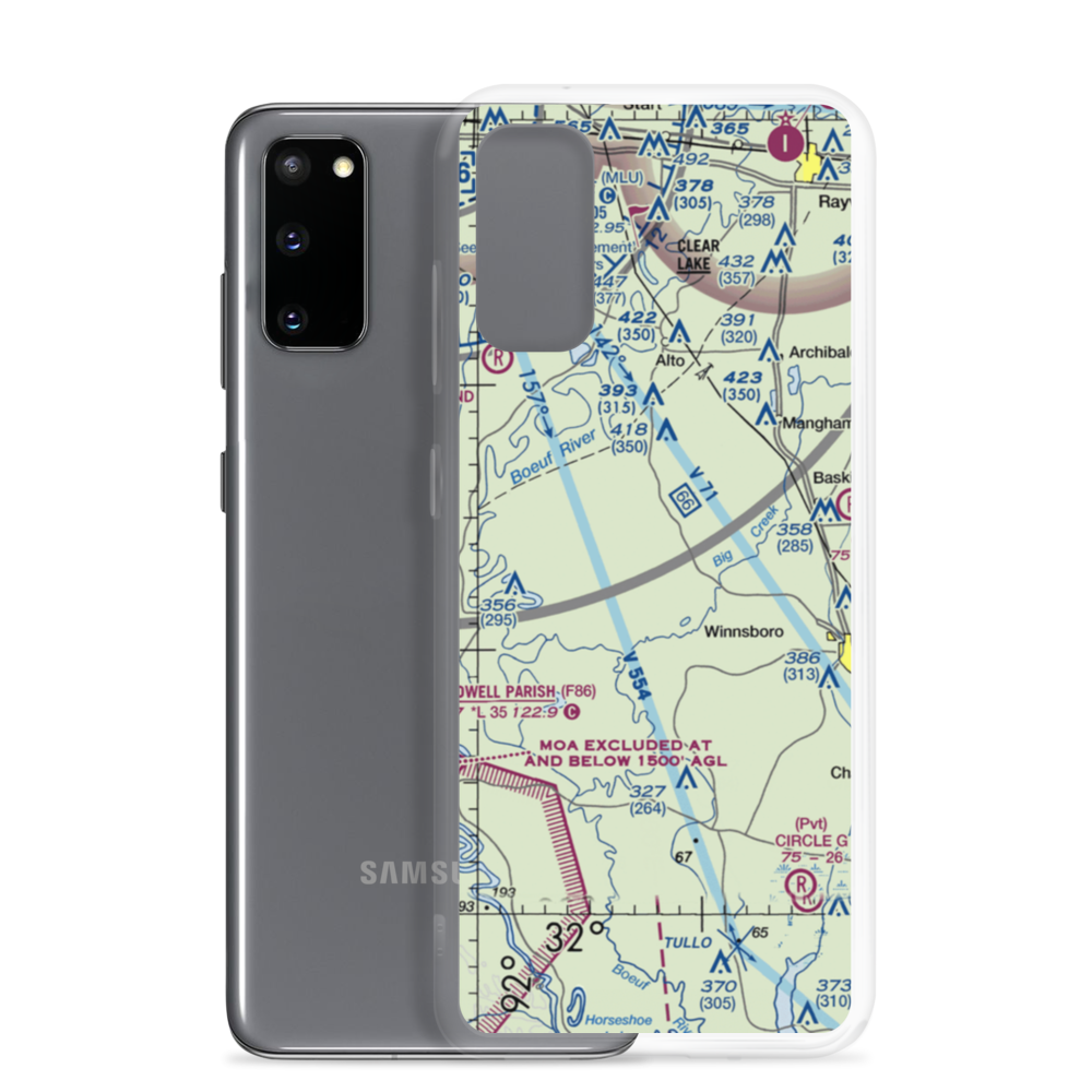 Williams Flying Service Airport (6LA6) VFR Sectional Samsung Case Samsung Galaxy S20 model shown