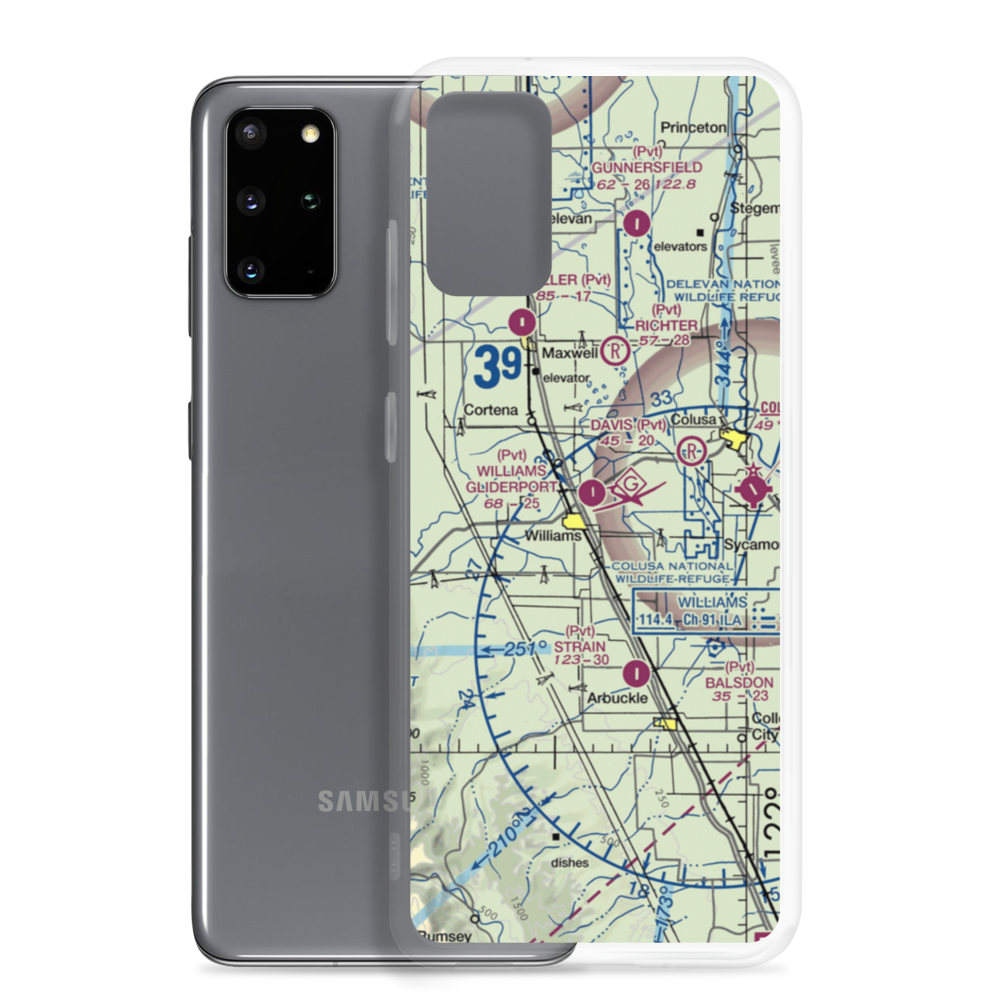 Williams Gliderport (CN12) VFR Sectional Samsung Case Samsung Galaxy S20 Plus model shown