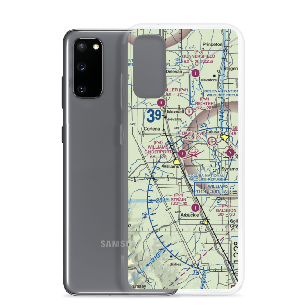Williams Gliderport (CN12) VFR Sectional Samsung Case Samsung Galaxy S20 model shown