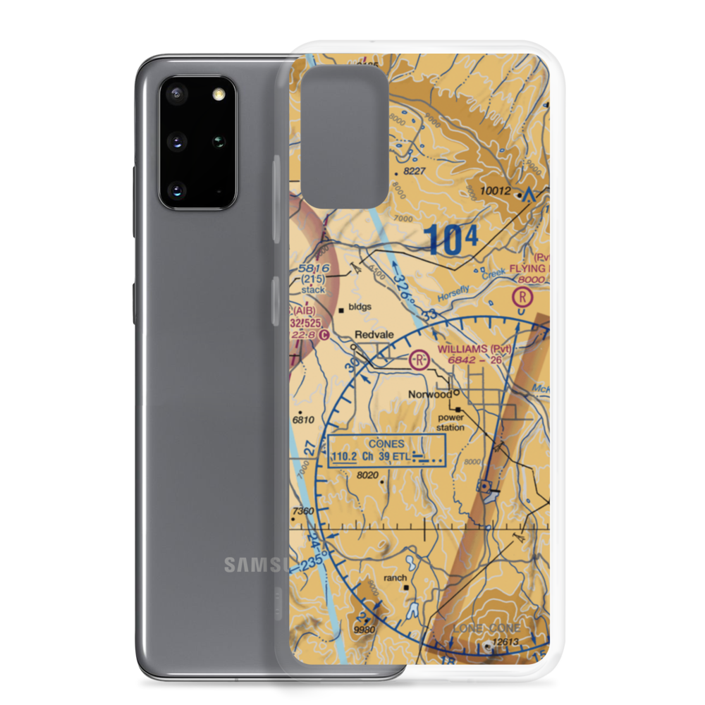 Williams Ranch Airport (1CO2) VFR Sectional Samsung Case Samsung Galaxy S20 Plus model shown
