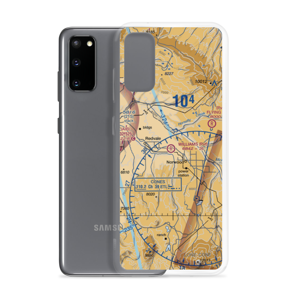 Williams Ranch Airport (1CO2) VFR Sectional Samsung Case Samsung Galaxy S20 model shown