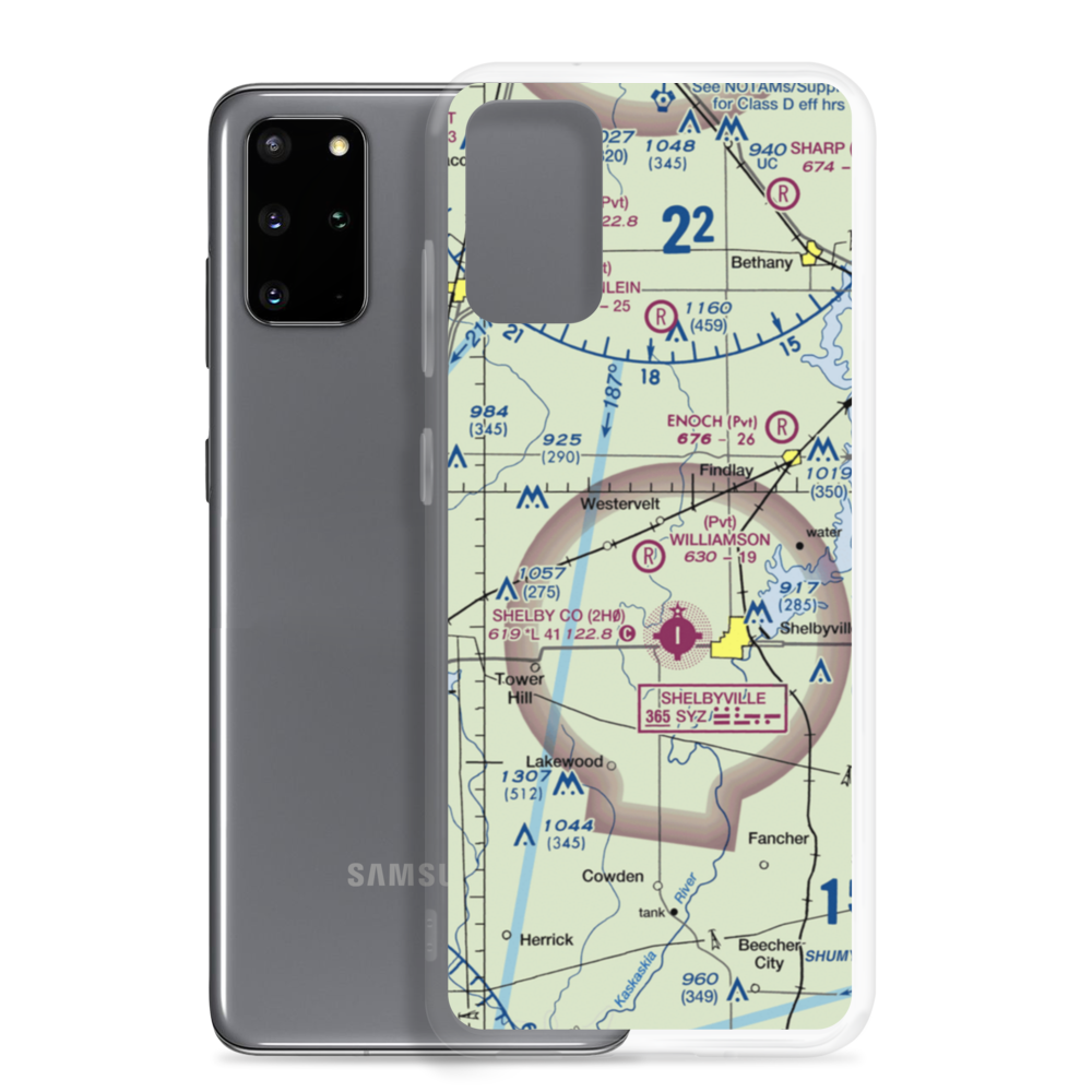 Williamson Airport (28LL) VFR Sectional Samsung Case Samsung Galaxy S20 Plus model shown