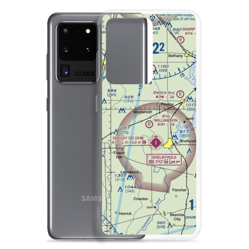 Williamson Airport (28LL) VFR Sectional Samsung Case Samsung Galaxy S20 Ultra model shown