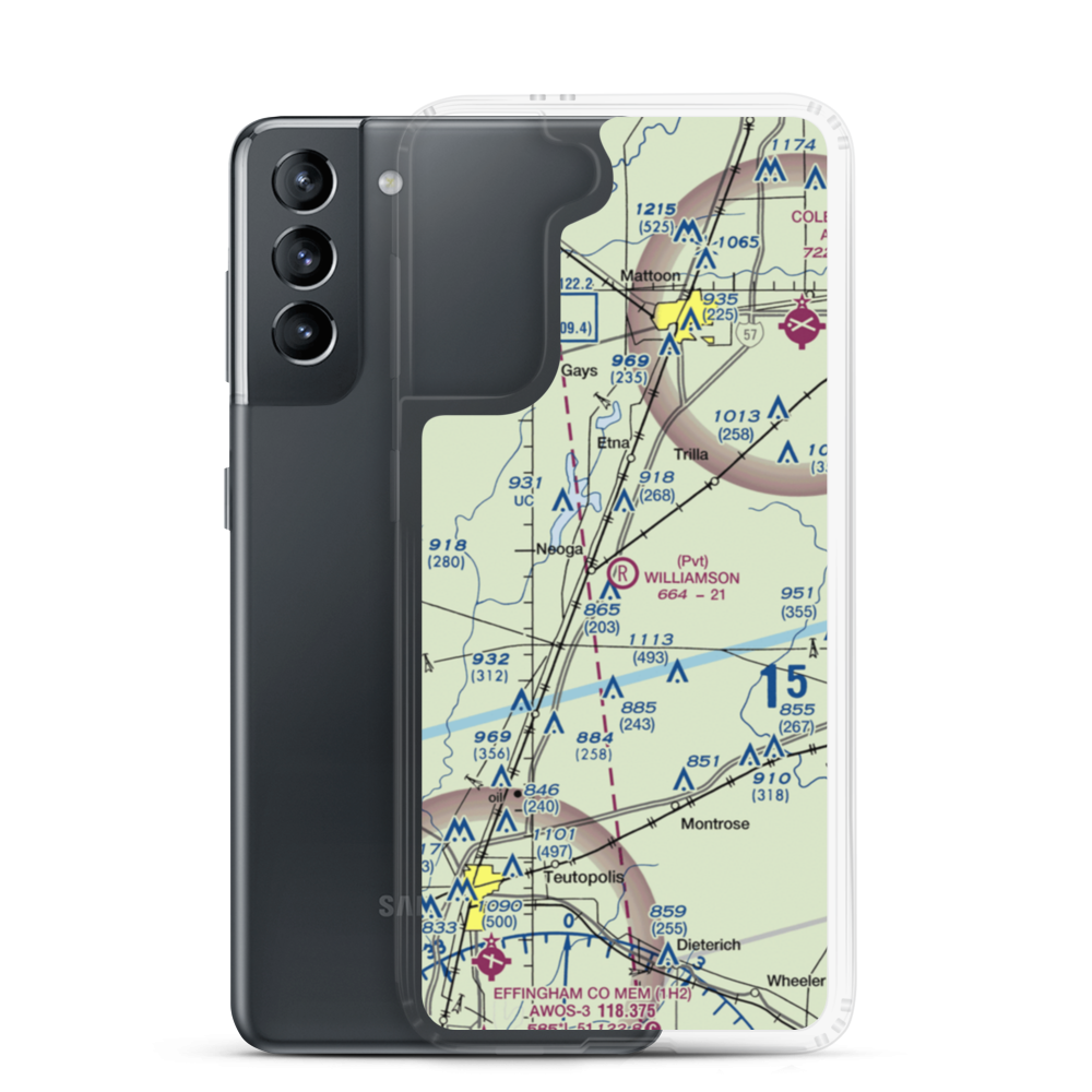 Williamson Airport (6LL0) VFR Sectional Samsung Case Samsung Galaxy S21 model shown