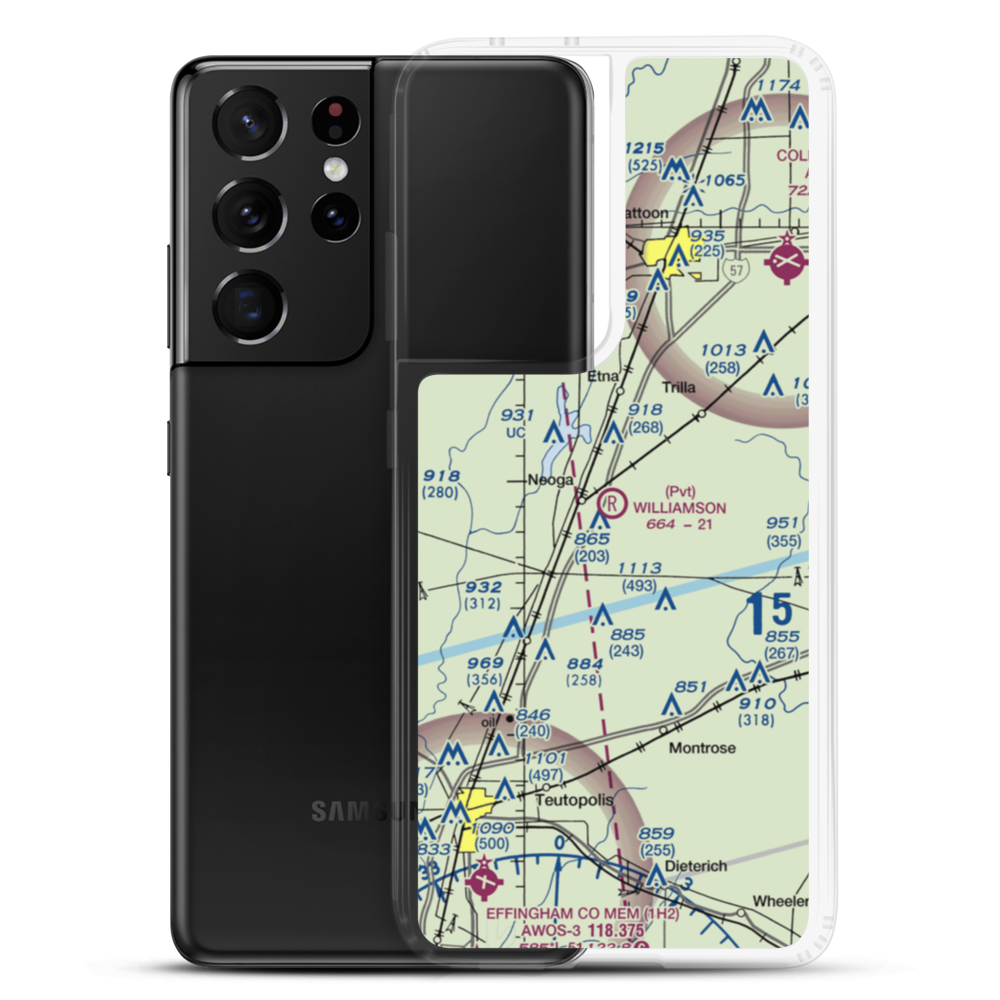Williamson Airport (6LL0) VFR Sectional Samsung Case Samsung Galaxy S21 Ultra model shown