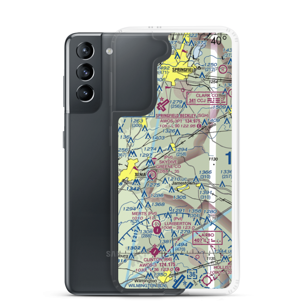 Williamson Airport (OI73) VFR Sectional Samsung Case Samsung Galaxy S21 model shown