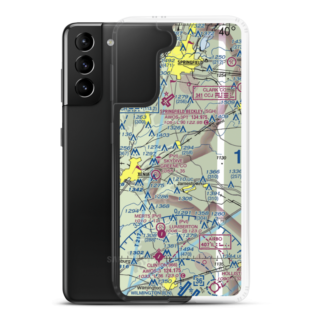 Williamson Airport (OI73) VFR Sectional Samsung Case Samsung Galaxy S21 Plus model shown