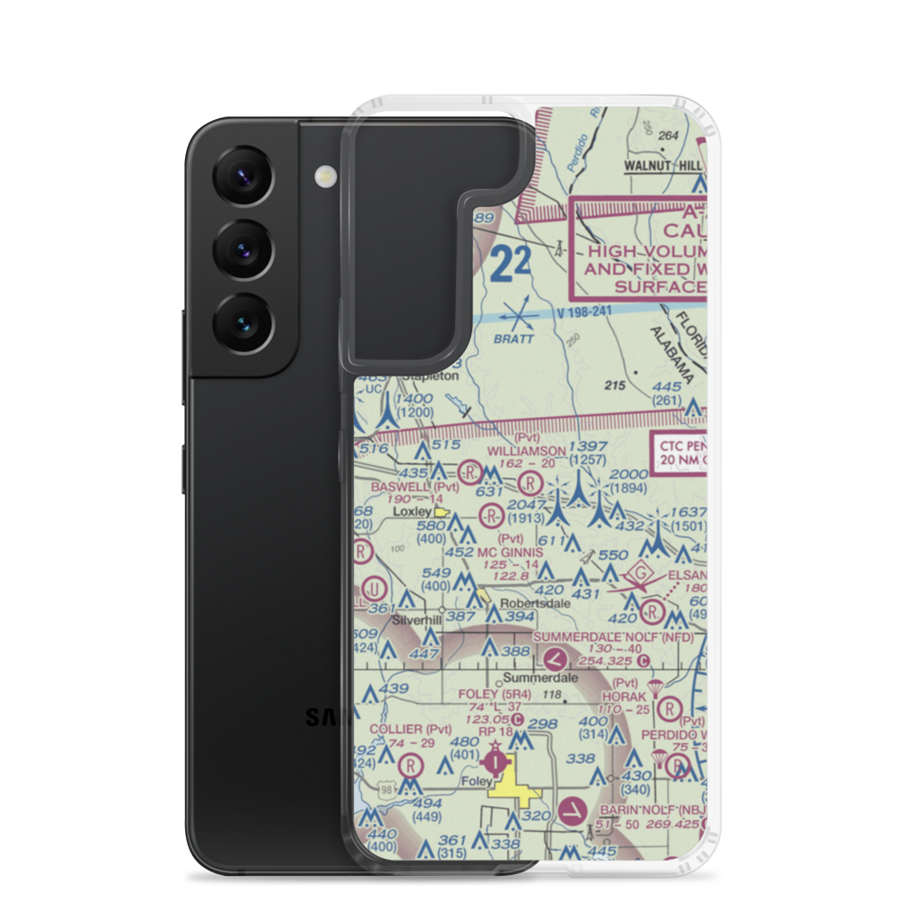 Williamson Farm Airport (AL97) VFR Sectional Samsung Case Samsung Galaxy S22 model shown