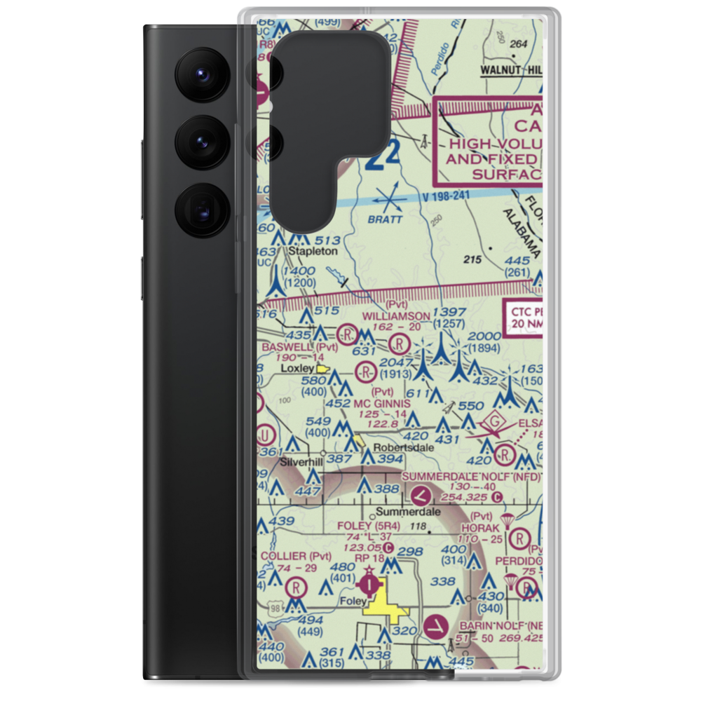 Williamson Farm Airport (AL97) VFR Sectional Samsung Case Samsung Galaxy S22 Ultra model shown