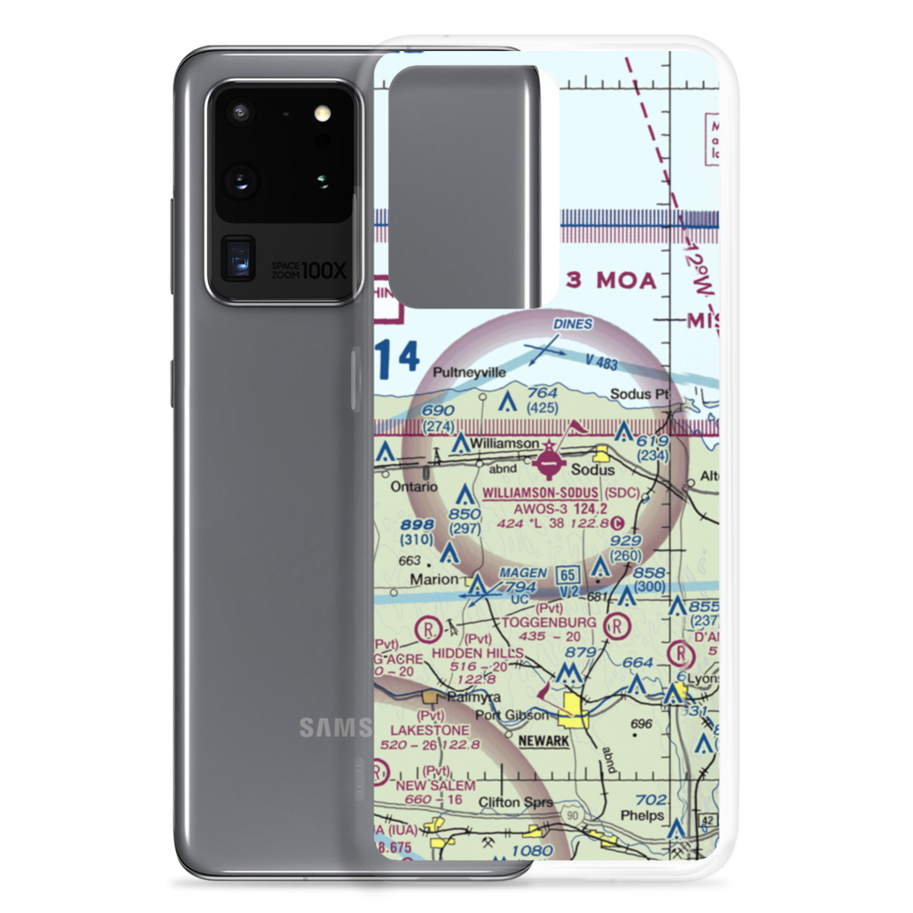 Williamson Sodus Airport (SDC) VFR Sectional Samsung Case Samsung Galaxy S20 Ultra model shown