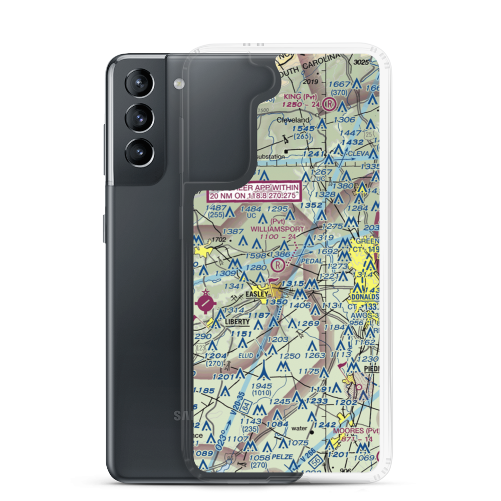 Williamsport Airpark (SC86) VFR Sectional Samsung Case Samsung Galaxy S21 model shown