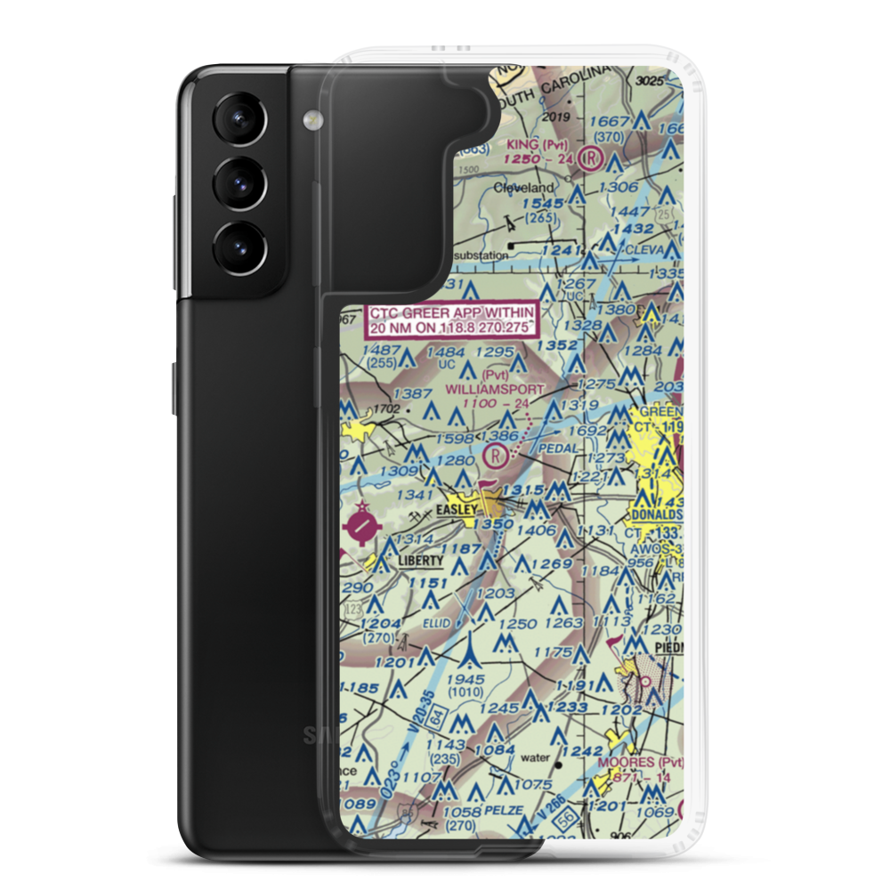 Williamsport Airpark (SC86) VFR Sectional Samsung Case Samsung Galaxy S21 Plus model shown