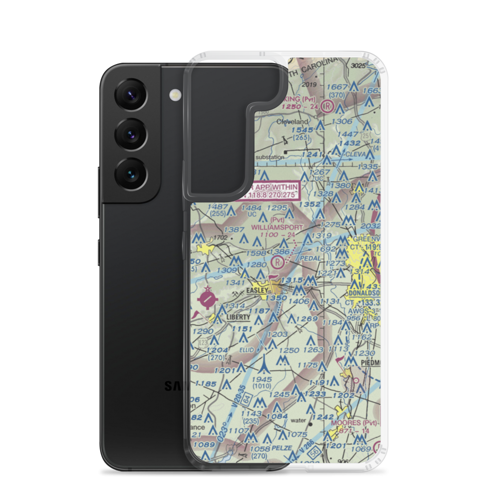 Williamsport Airpark (SC86) VFR Sectional Samsung Case Samsung Galaxy S22 model shown