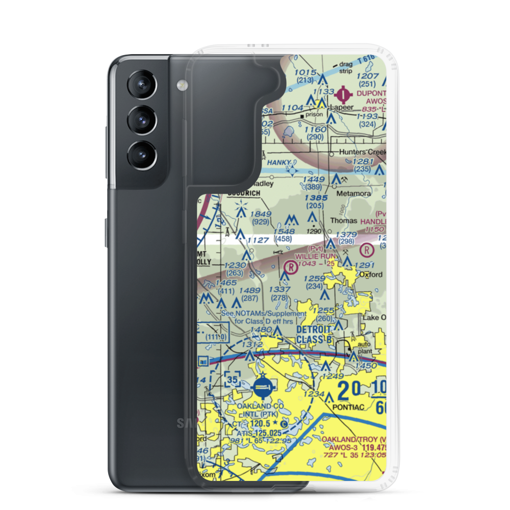 Willie Run Airport (3MI7) VFR Sectional Samsung Case Samsung Galaxy S21 model shown
