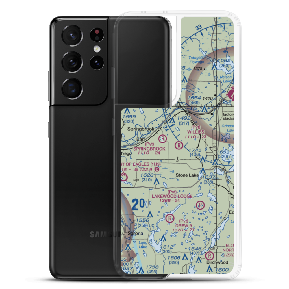 Willie's Airport (23WN) VFR Sectional Samsung Case Samsung Galaxy S21 Ultra model shown