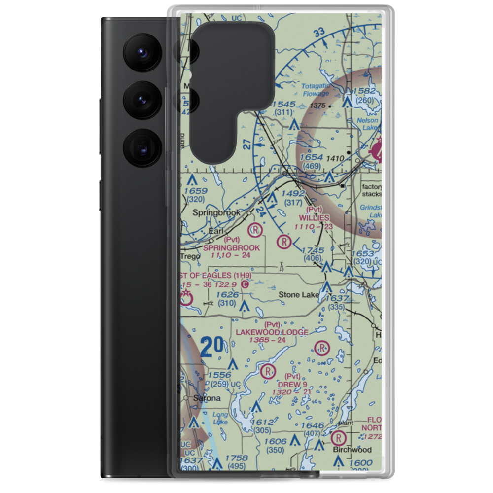Willie's Airport (23WN) VFR Sectional Samsung Case Samsung Galaxy S22 Ultra model shown