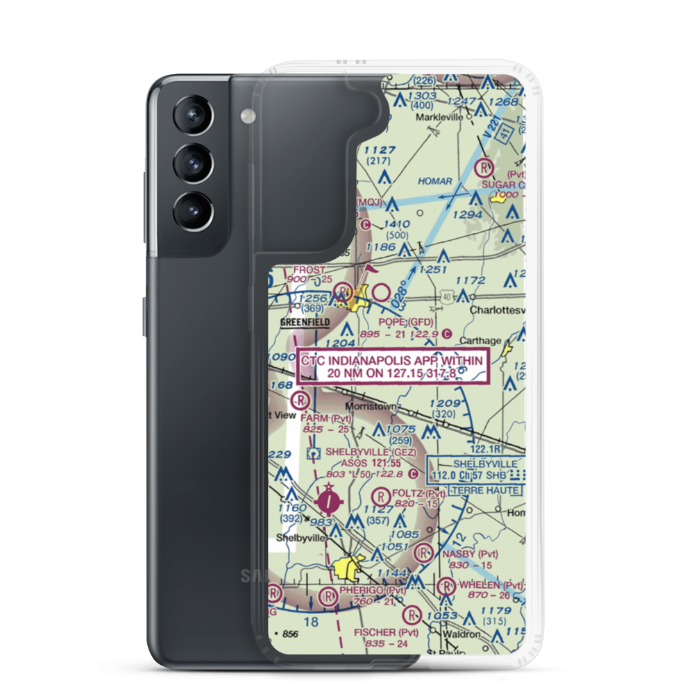 Willis Airport (4II8) VFR Sectional Samsung Case Samsung Galaxy S21 model shown