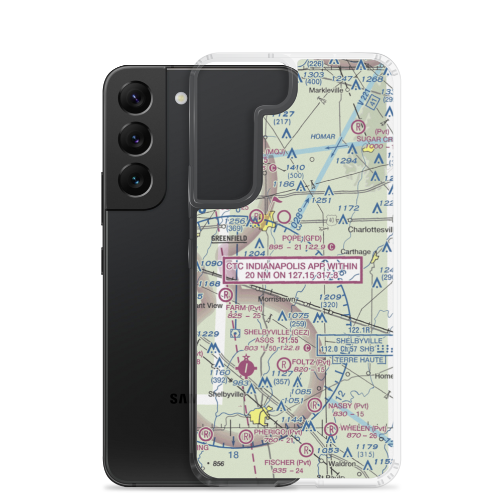 Willis Airport (4II8) VFR Sectional Samsung Case Samsung Galaxy S22 model shown