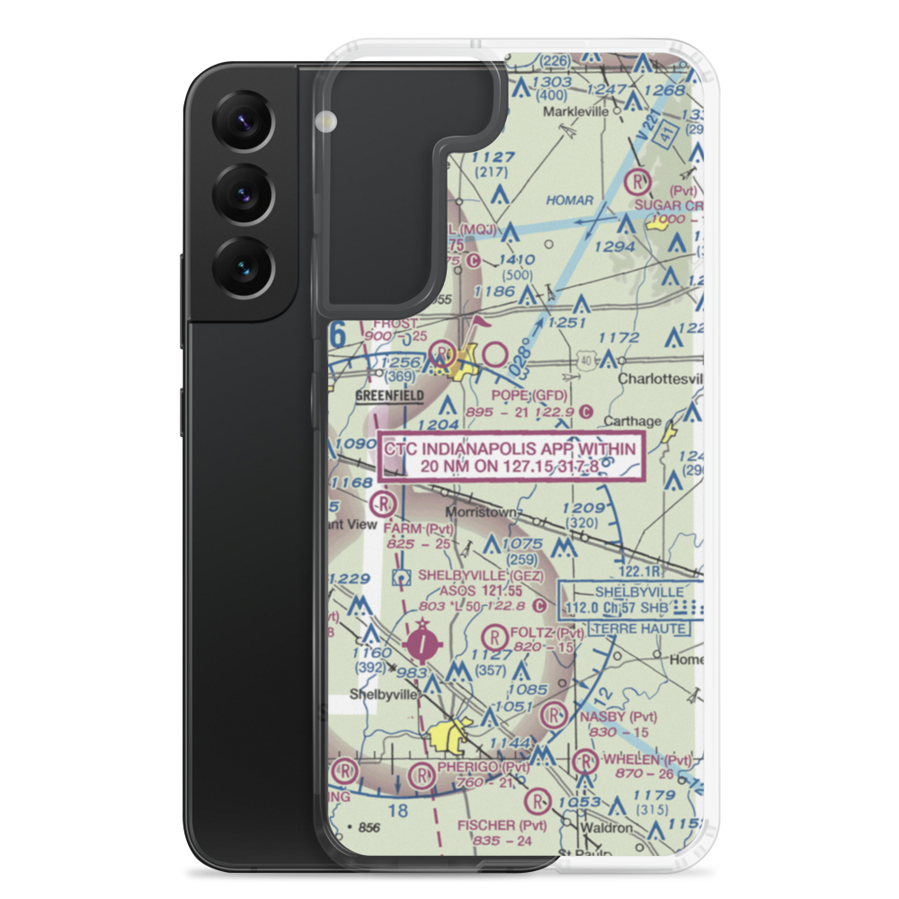 Willis Airport (4II8) VFR Sectional Samsung Case Samsung Galaxy S22 Plus model shown