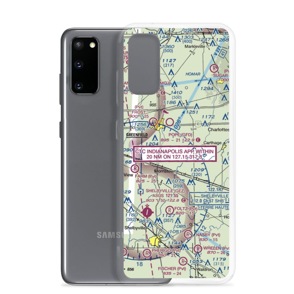 Willis Airport (4II8) VFR Sectional Samsung Case Samsung Galaxy S20 model shown