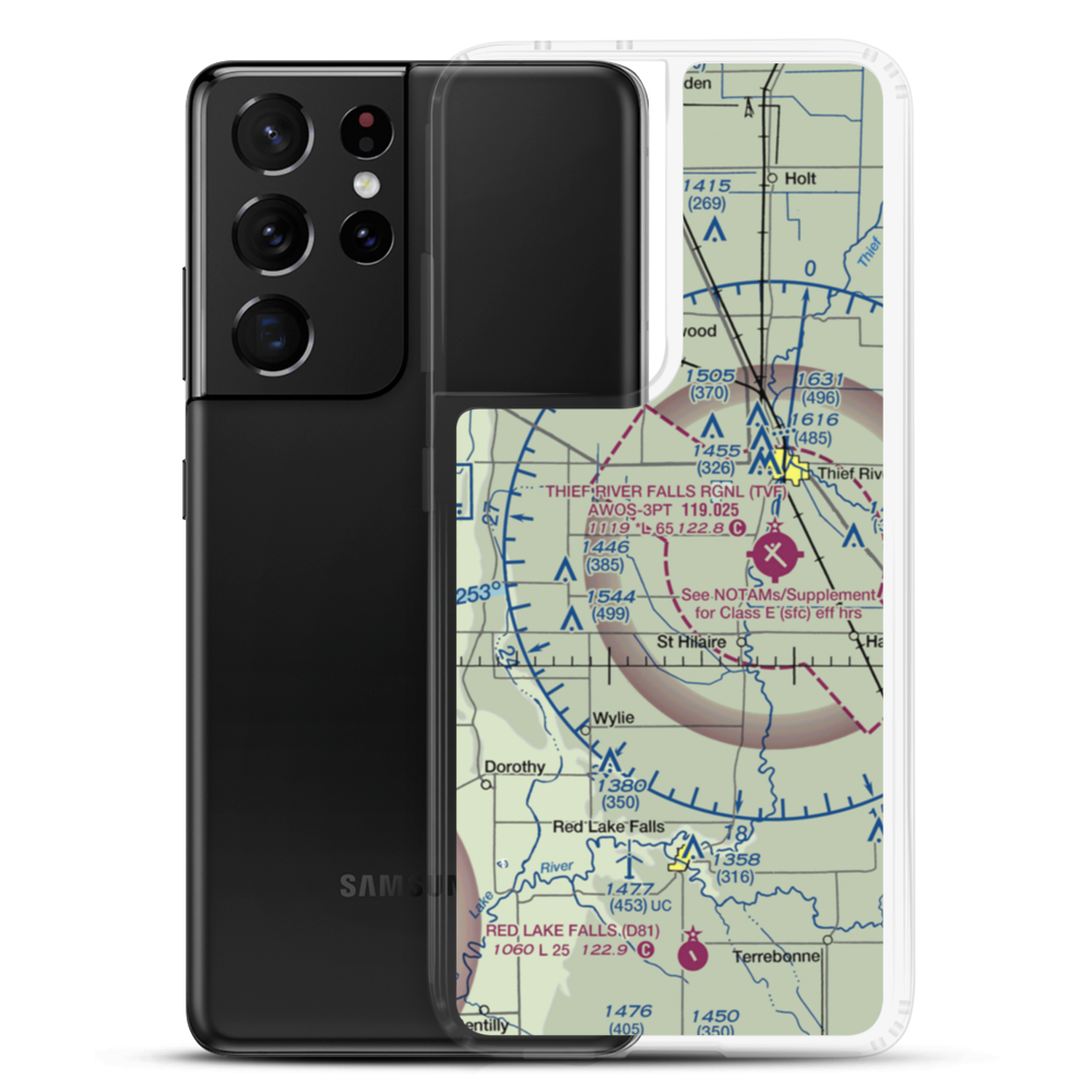 Willis Airport (7MN8) VFR Sectional Samsung Case Samsung Galaxy S21 Ultra model shown