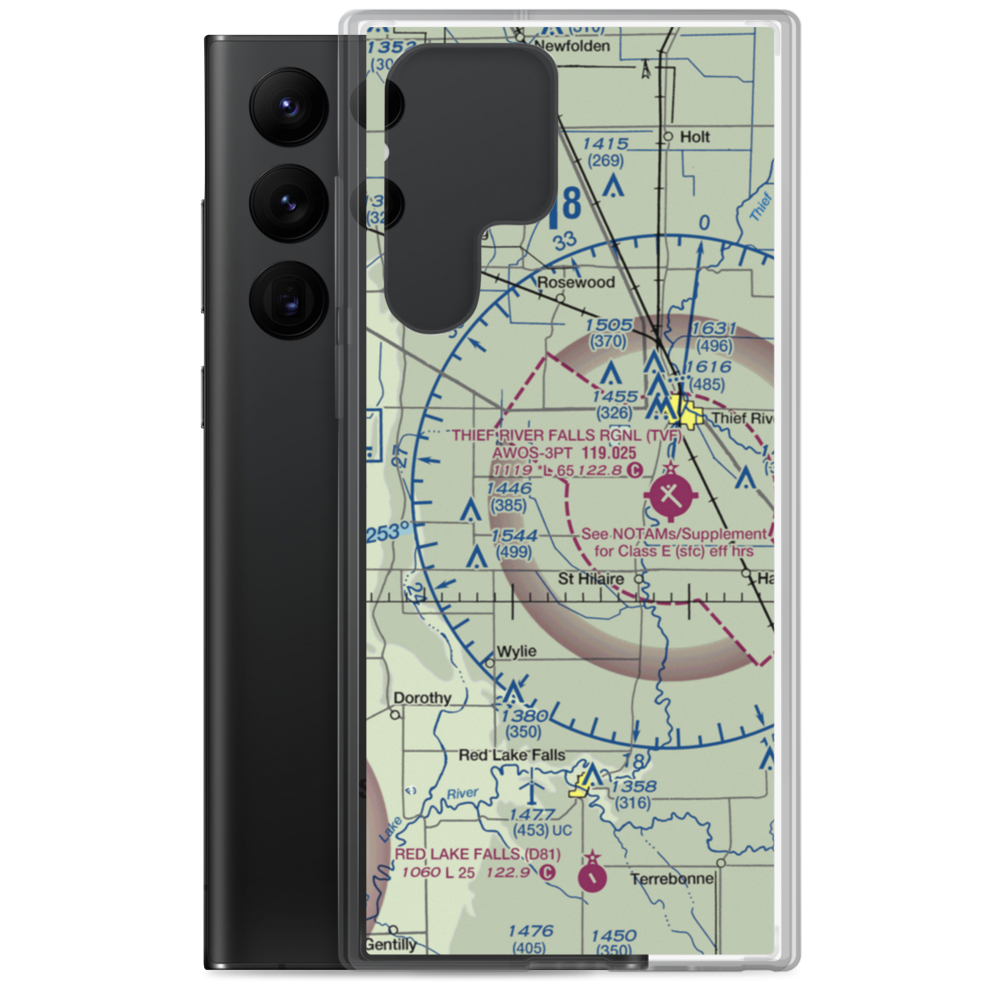 Willis Airport (7MN8) VFR Sectional Samsung Case Samsung Galaxy S22 Ultra model shown
