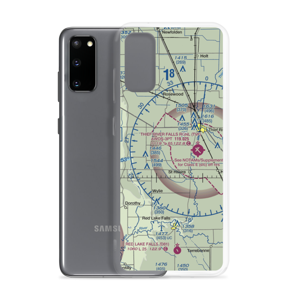 Willis Airport (7MN8) VFR Sectional Samsung Case Samsung Galaxy S20 model shown