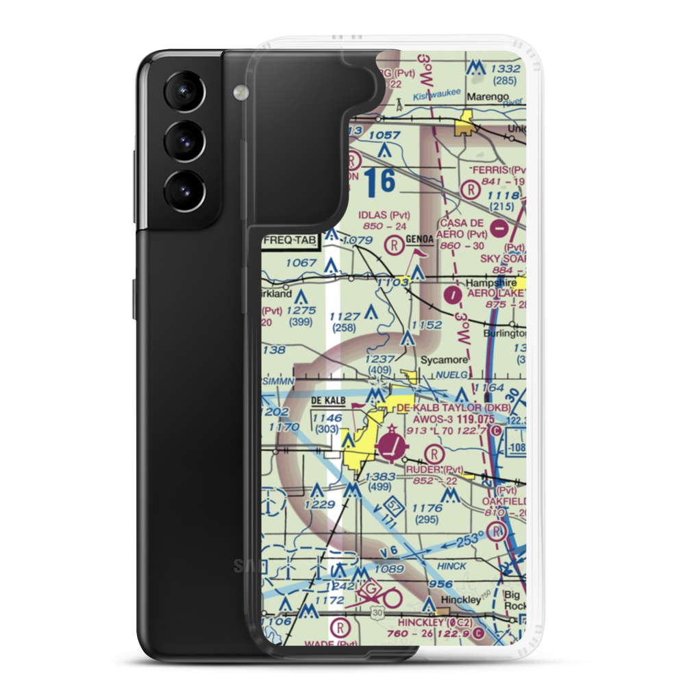 Willis Airport (IS47) VFR Sectional Samsung Case Samsung Galaxy S21 Plus model shown