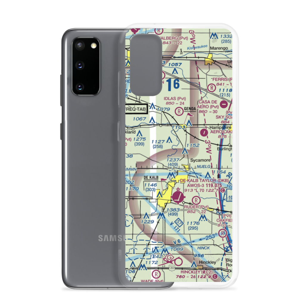 Willis Airport (IS47) VFR Sectional Samsung Case Samsung Galaxy S20 model shown
