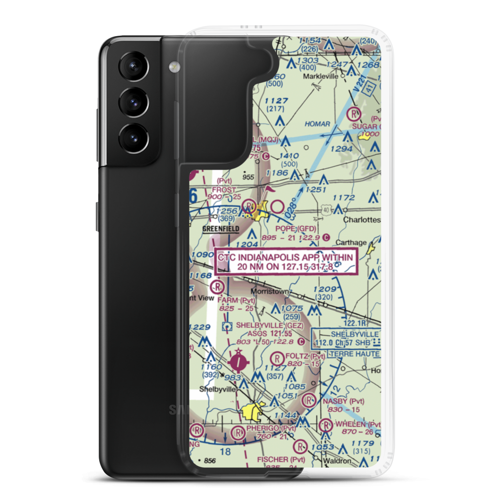 Willis Airport Site No. 2 Airport (6II2) VFR Sectional Samsung Case Samsung Galaxy S21 Plus model shown