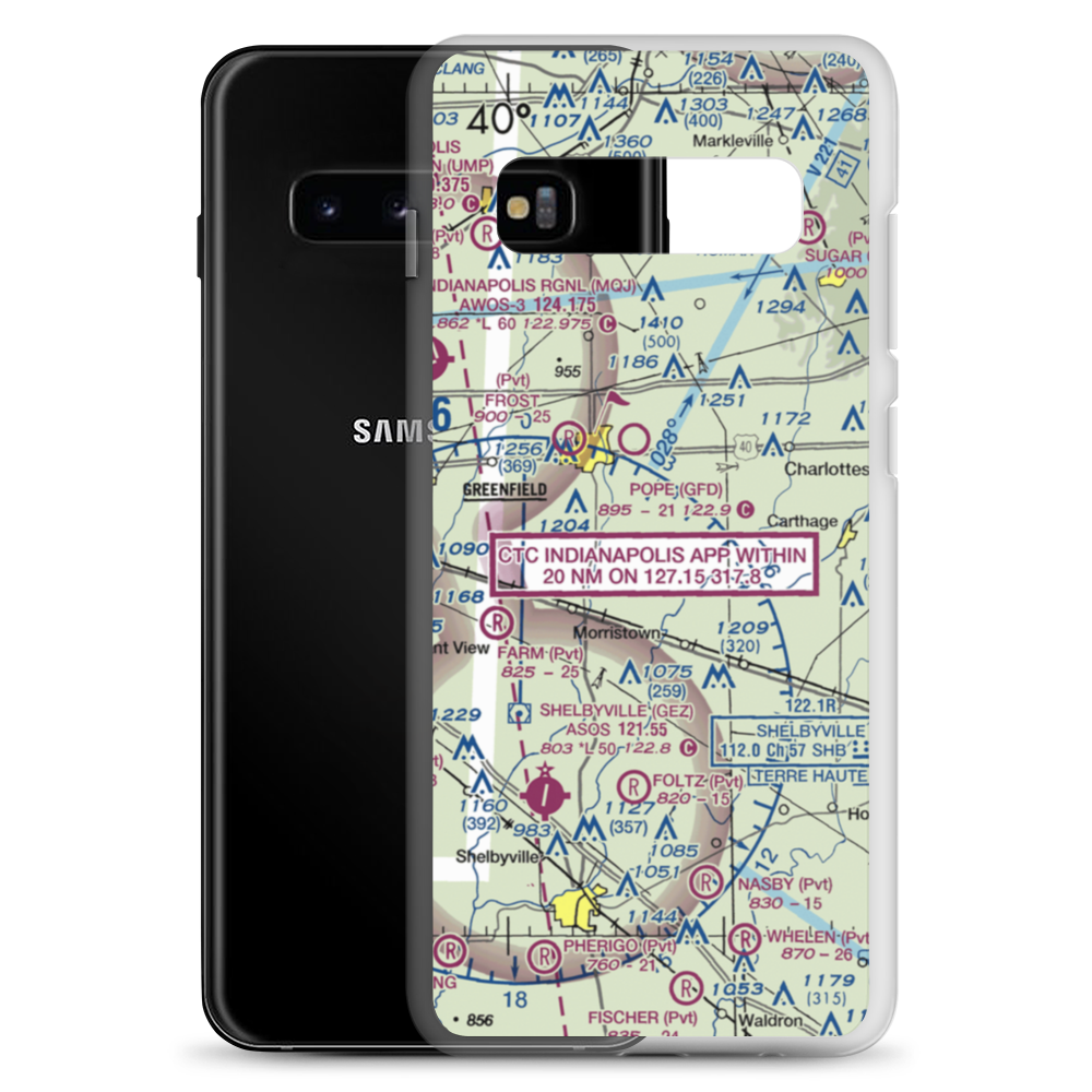 Willis Airport Site No. 2 Airport (6II2) VFR Sectional Samsung Case Samsung Galaxy S10+ model shown
