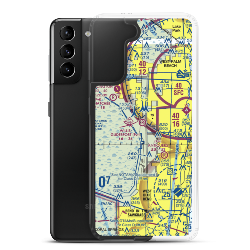 Willis Gliderport (FA44) VFR Sectional Samsung Case Samsung Galaxy S21 Plus model shown