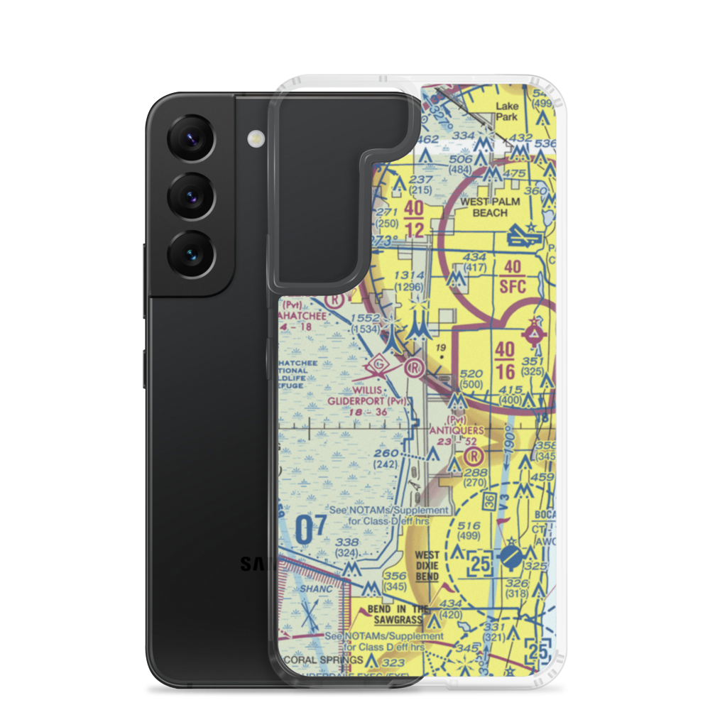 Willis Gliderport (FA44) VFR Sectional Samsung Case Samsung Galaxy S22 model shown