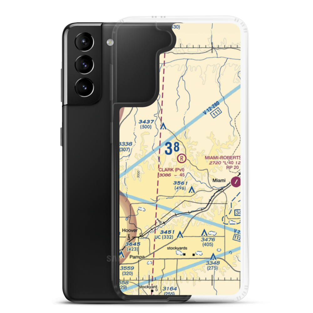 Willis N Clark Airport (5TE8) VFR Sectional Samsung Case Samsung Galaxy S21 Plus model shown