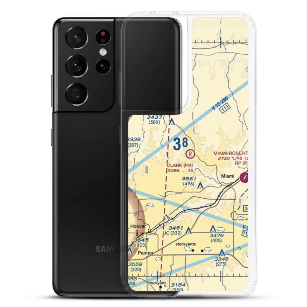 Willis N Clark Airport (5TE8) VFR Sectional Samsung Case Samsung Galaxy S21 Ultra model shown