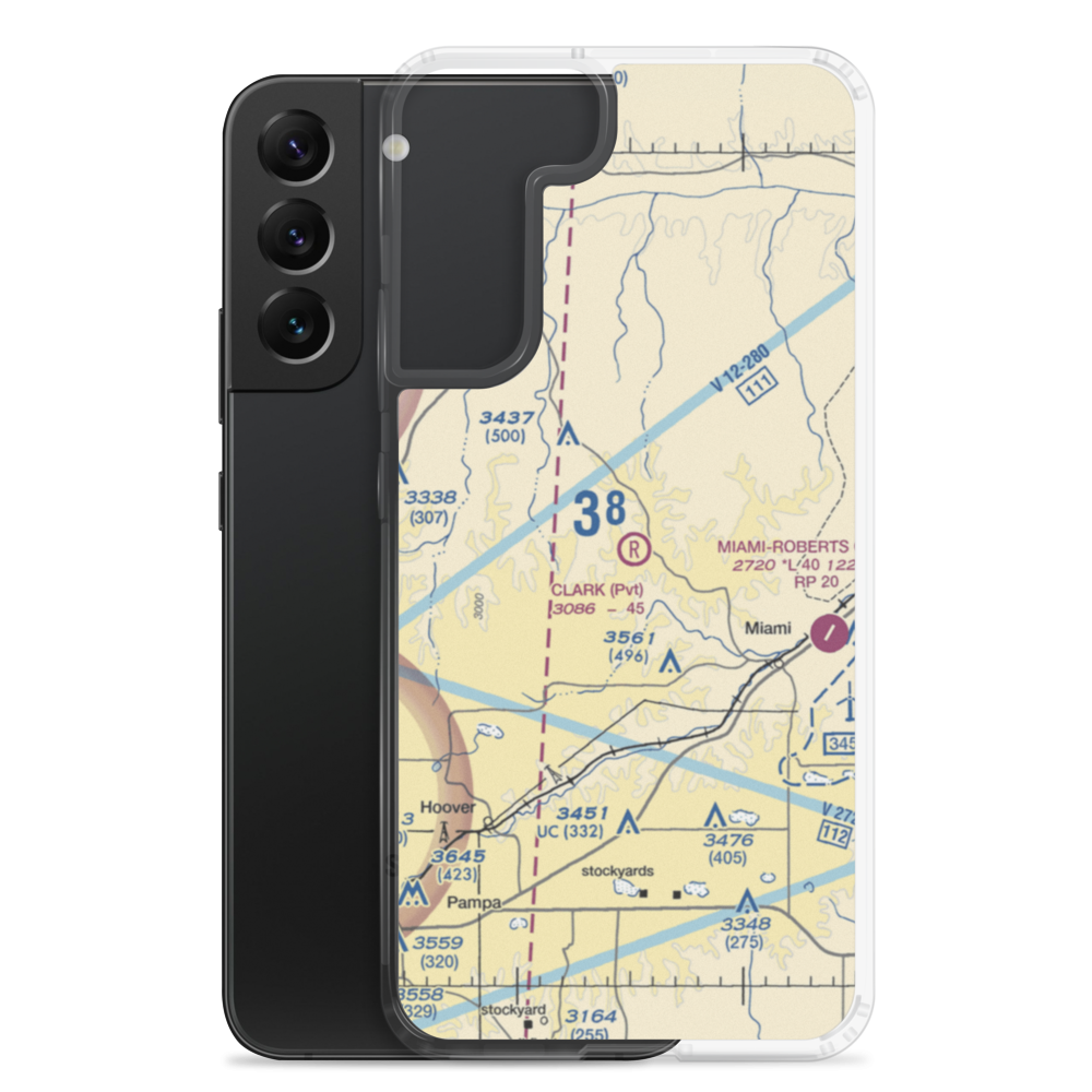 Willis N Clark Airport (5TE8) VFR Sectional Samsung Case Samsung Galaxy S22 Plus model shown