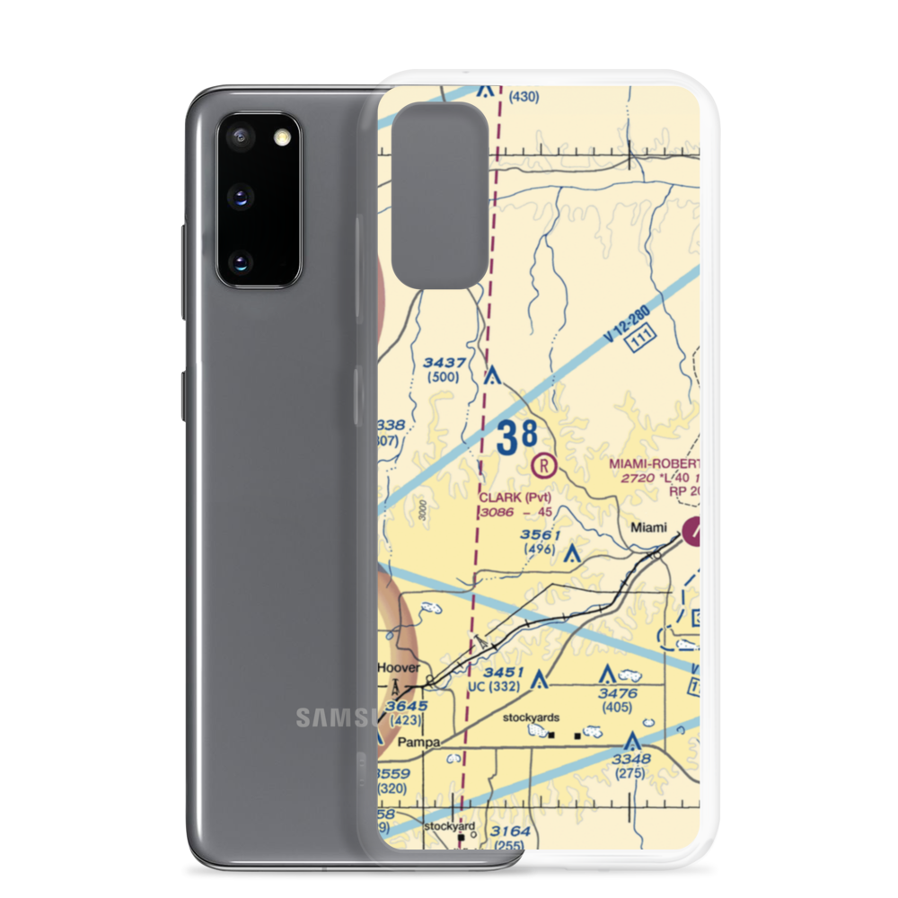 Willis N Clark Airport (5TE8) VFR Sectional Samsung Case Samsung Galaxy S20 model shown
