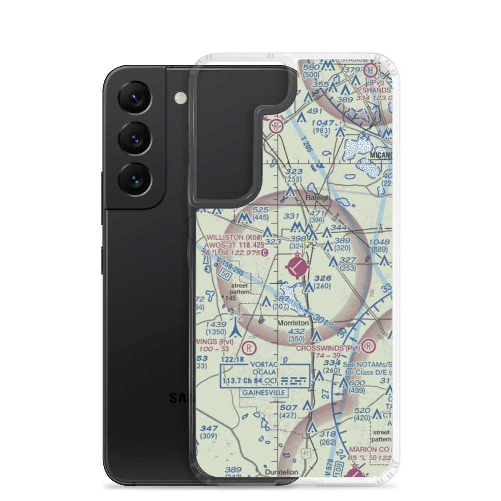 Williston Municipal Airport (X60) VFR Sectional Samsung Case Samsung Galaxy S22 model shown