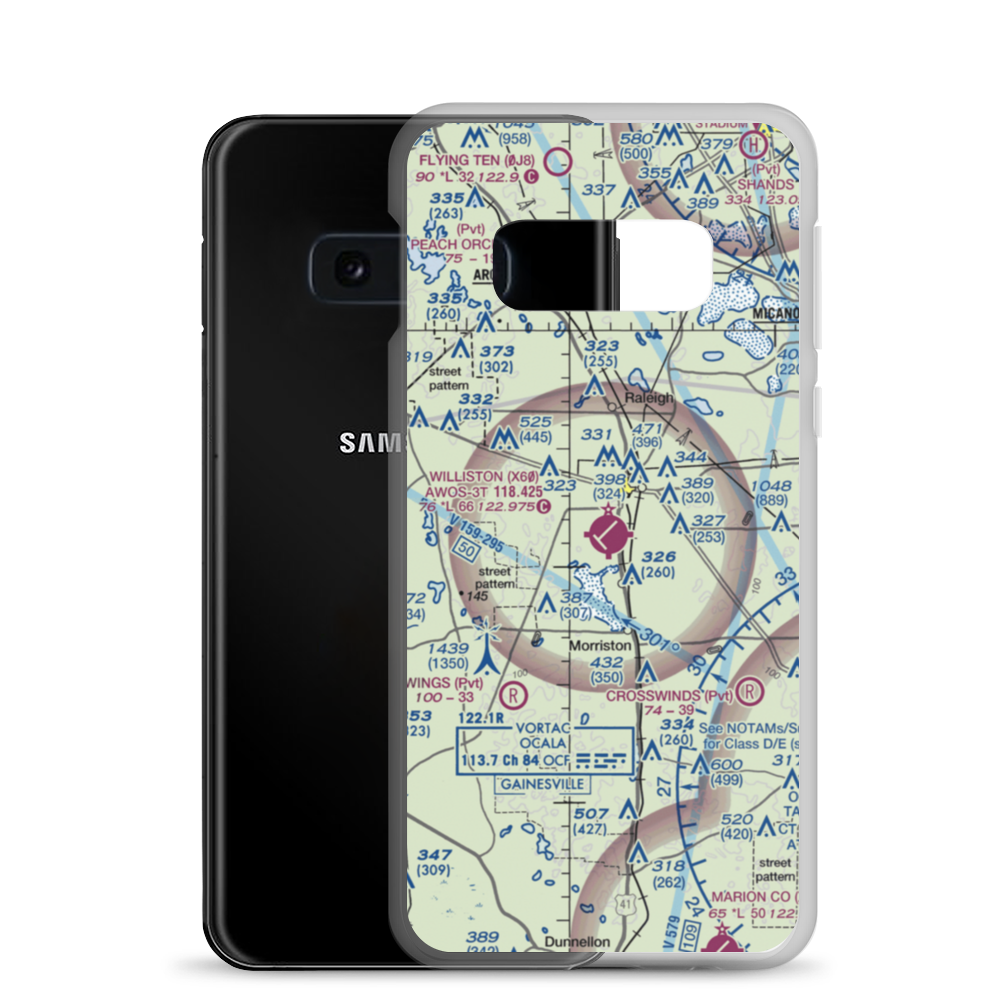 Williston Municipal Airport (X60) VFR Sectional Samsung Case Samsung Galaxy S10e model shown